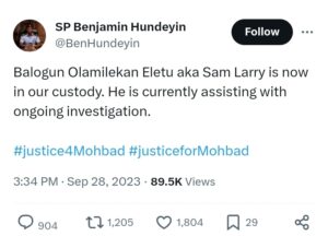 Mohbad: Sam Larry Arrested & In Police Custody - PRO